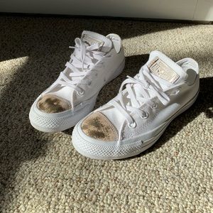 Gold toe converse sneaker